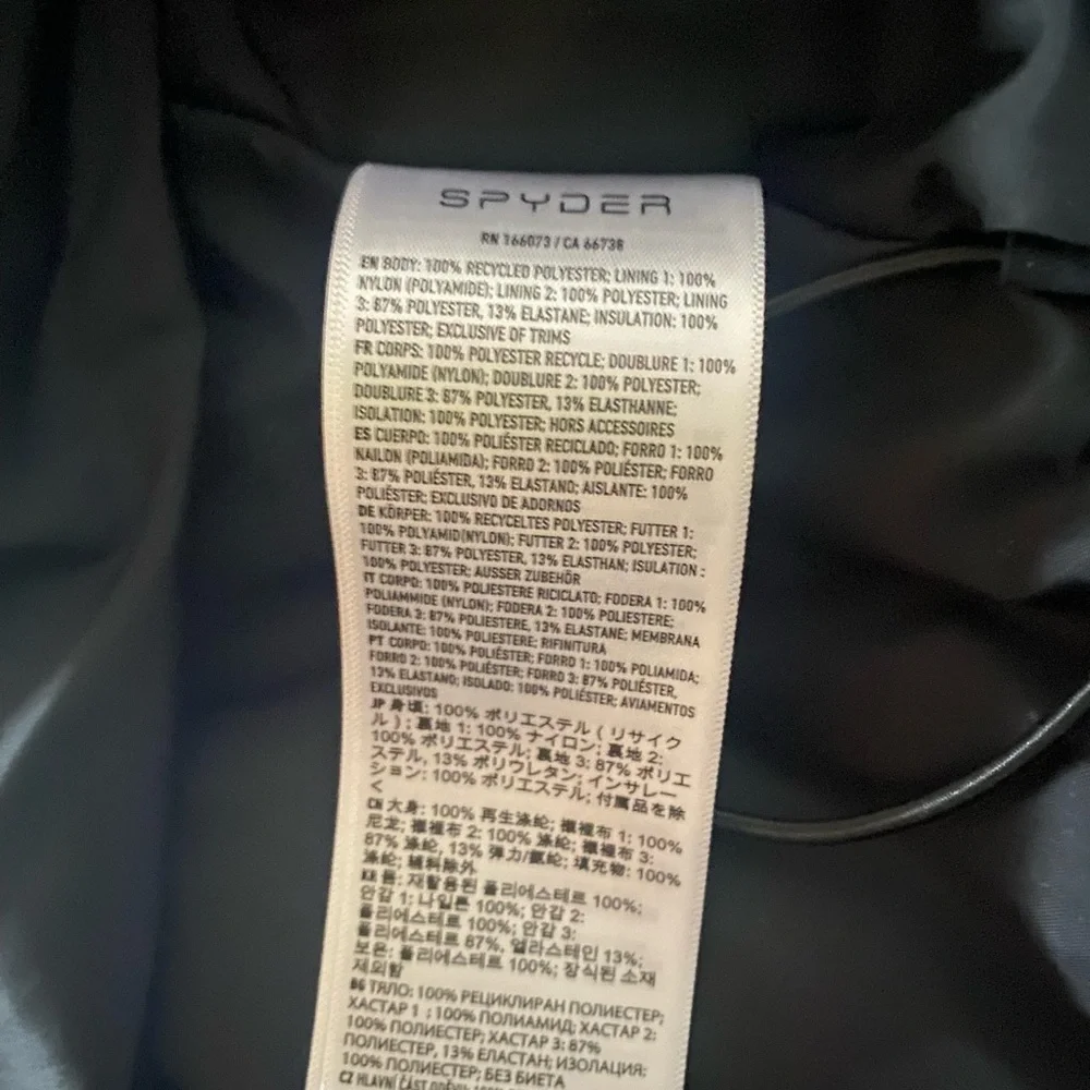 Spyder Black Ski Jacket with White Accents size 6 Women - Picture 7 of 11